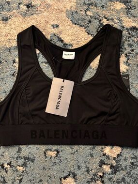 Balenciaga Athletic Logo Sports Bra Size Medium Brand New With Tags